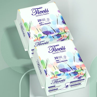 良い価格 超厚い使い捨て スーパー吸収性 サニタリーパッド 3次元防漏 青チップ 女性用衛生用 日用 サニタリーナプキン オンライン