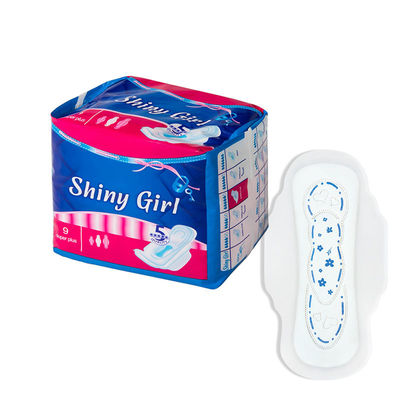 良い価格 美質 青い印刷パターン 女性 翼付き 女の子 衛生用ナプキン 衛生用タオルパッド オンライン
